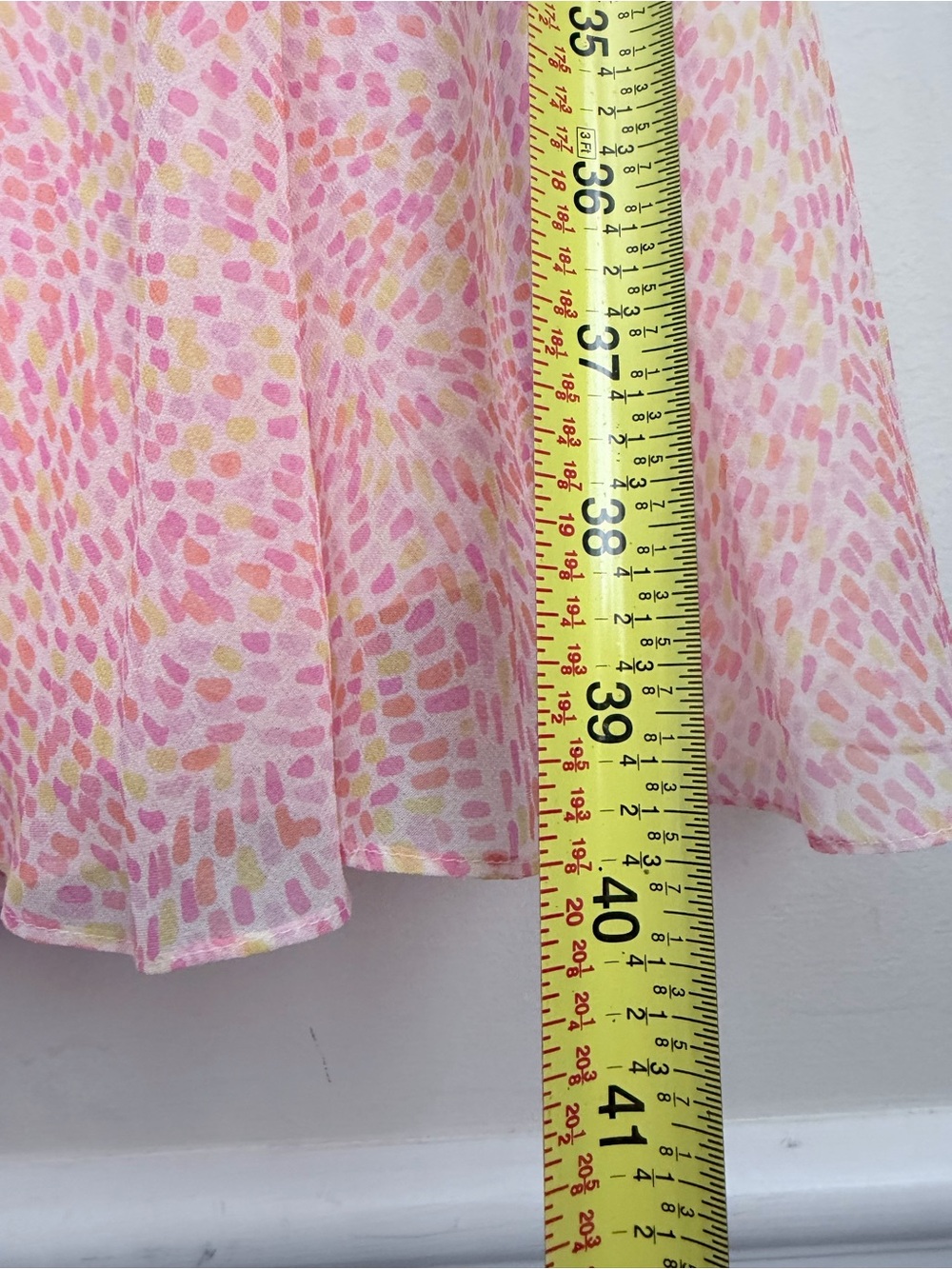 Talbots pink 100% silk dress dot print flowy vintage fairy 10 - Picture 6 of 6